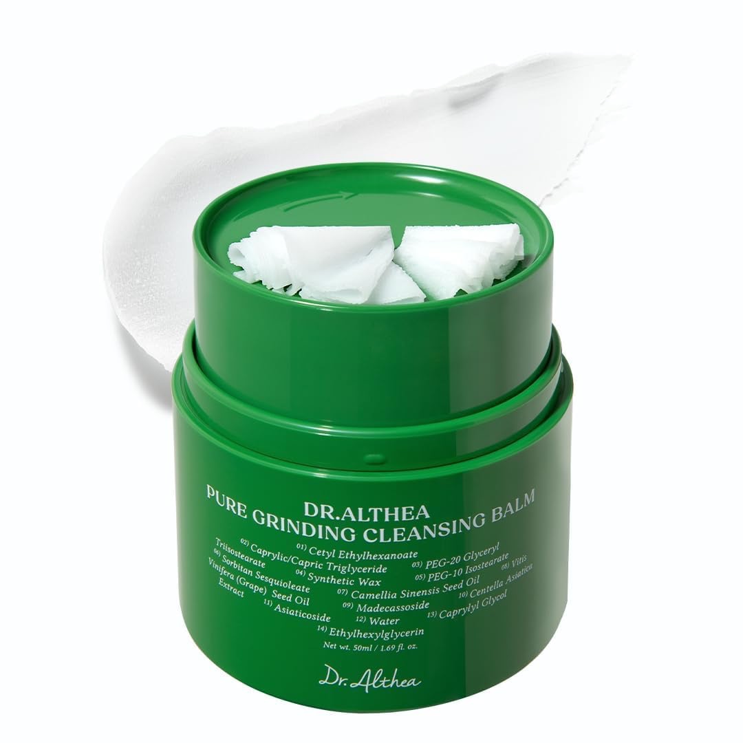 Dr.Althea Pure Grinding Cleansing Balm | Hygenic One-Step Makeup Remover with Madecassoside | Non-Greasy Sorbet Texture | Gentle, Soothing for All Skin Types | Korean Vegan Skincare 50 ml