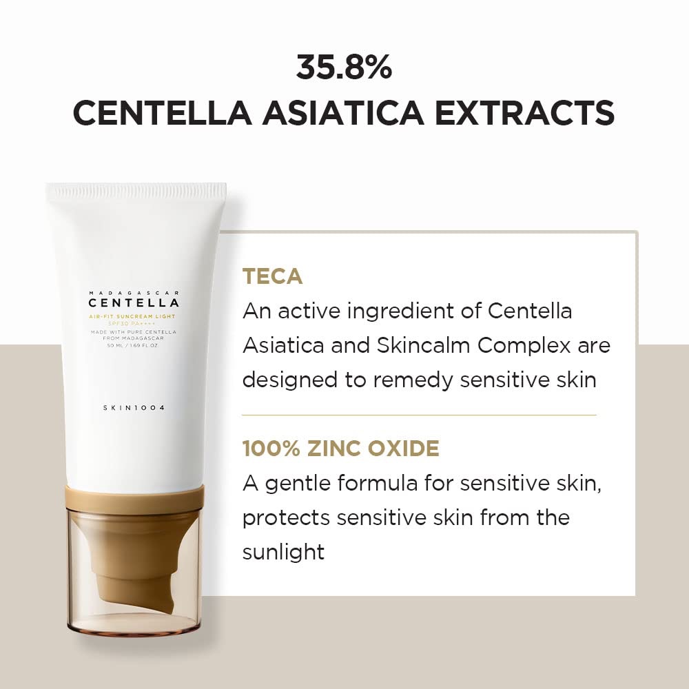 SKIN1004 Madagascar Centella Air-Fit Sun cream Light 50ml - Image 4