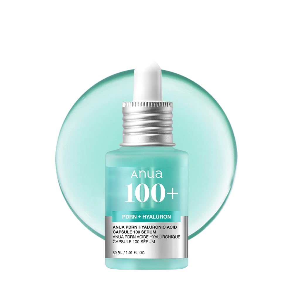Anua PDRN Hyaluronic Acid Capsule 100 Serum, Radiant Face Serum, Hyaluronic Acid, Hydration, Moisture Plumping effect, Natural color, Fragrance free, 30ml