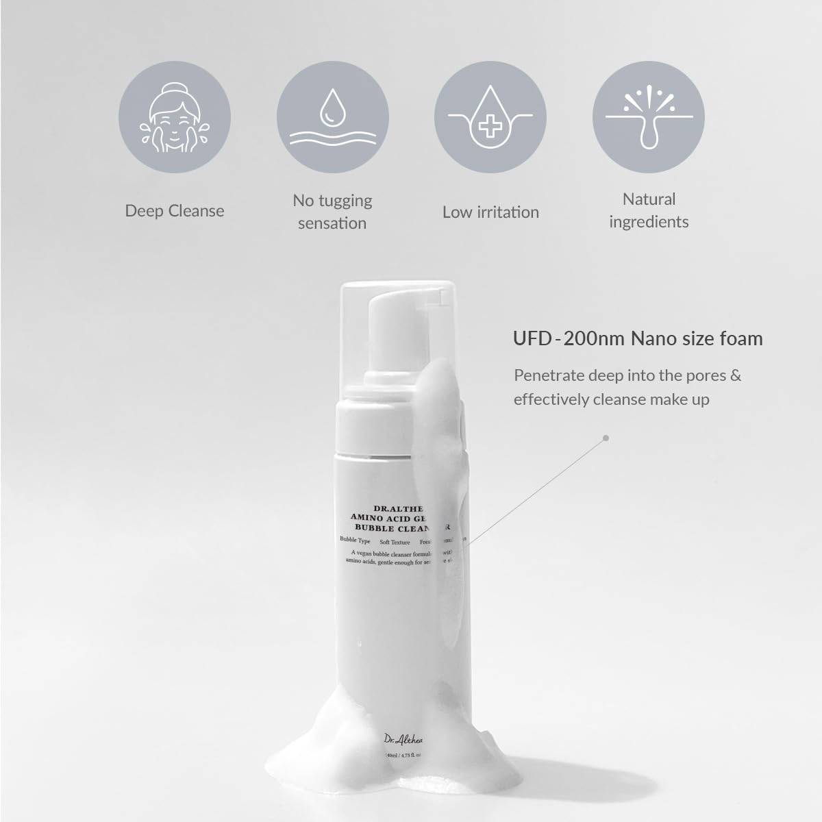 Dr.Althea Amino Acid Gentle Bubble Cleanser 140 ml - Image 4