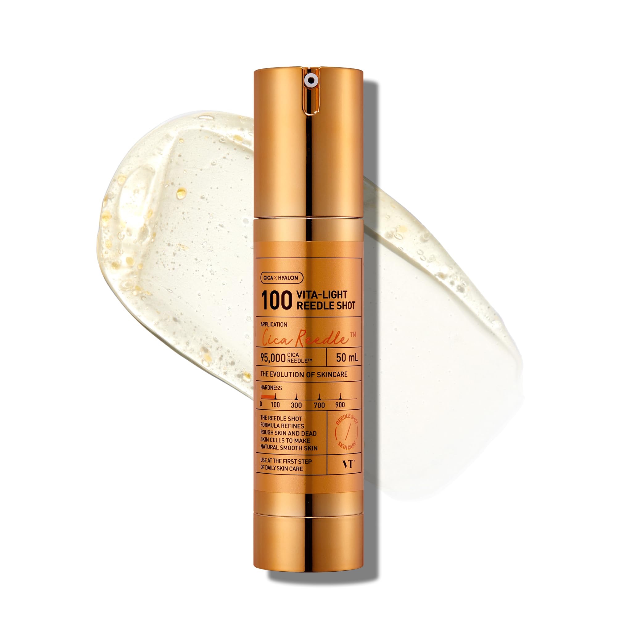 VT Cosmetics Vita-Light Reedle Shot 100, Serum with Vitamin C Capsules, Vitamin E, Hydrating Care, Korean Skincare for Sensitive Skin (50ml)