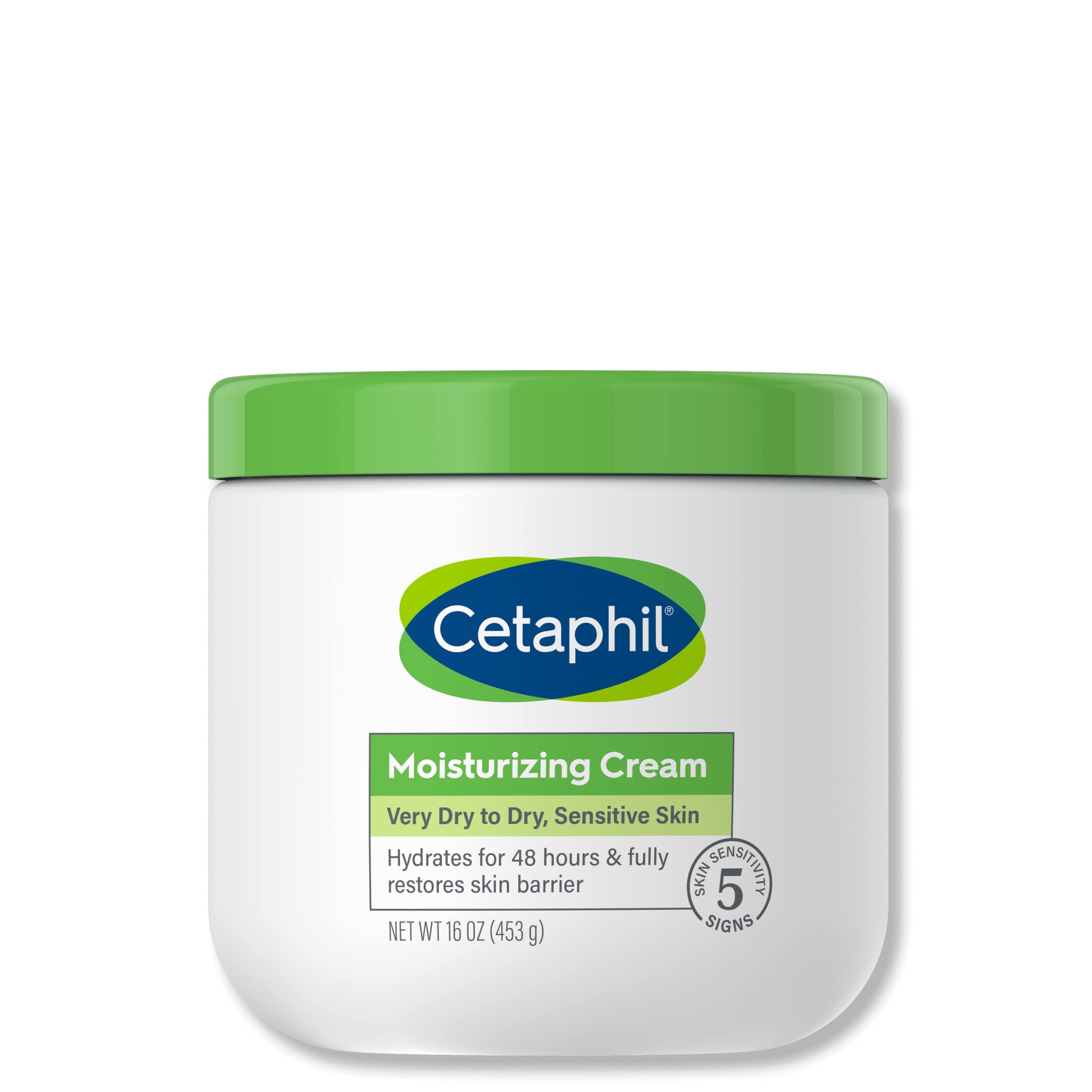 Cetaphil Moisturizing Cream, Very Dry to Dry, Sensitive Skin, 453g