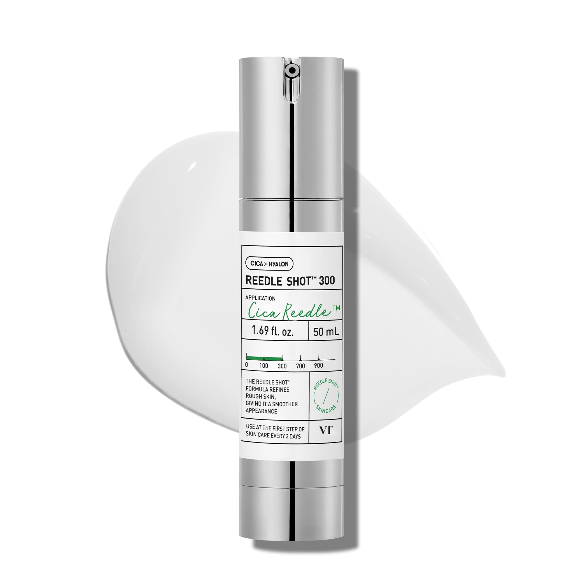 VT COSMETICS CICA Reedle Shot 300 | Advanced Night Exosome, Microneedling Serum, Centella Asiatica, Hyaluronic Acid, Propolis, Soft Skin, Regeneration, Glass Skin, Korean Skincare Booster (50ml)