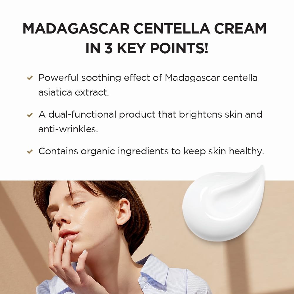 SKIN1004 Madagascar Centella Cream Organic Ingredients Moisturizing Brightening Wrinkle Care (75 ml) - Image 4