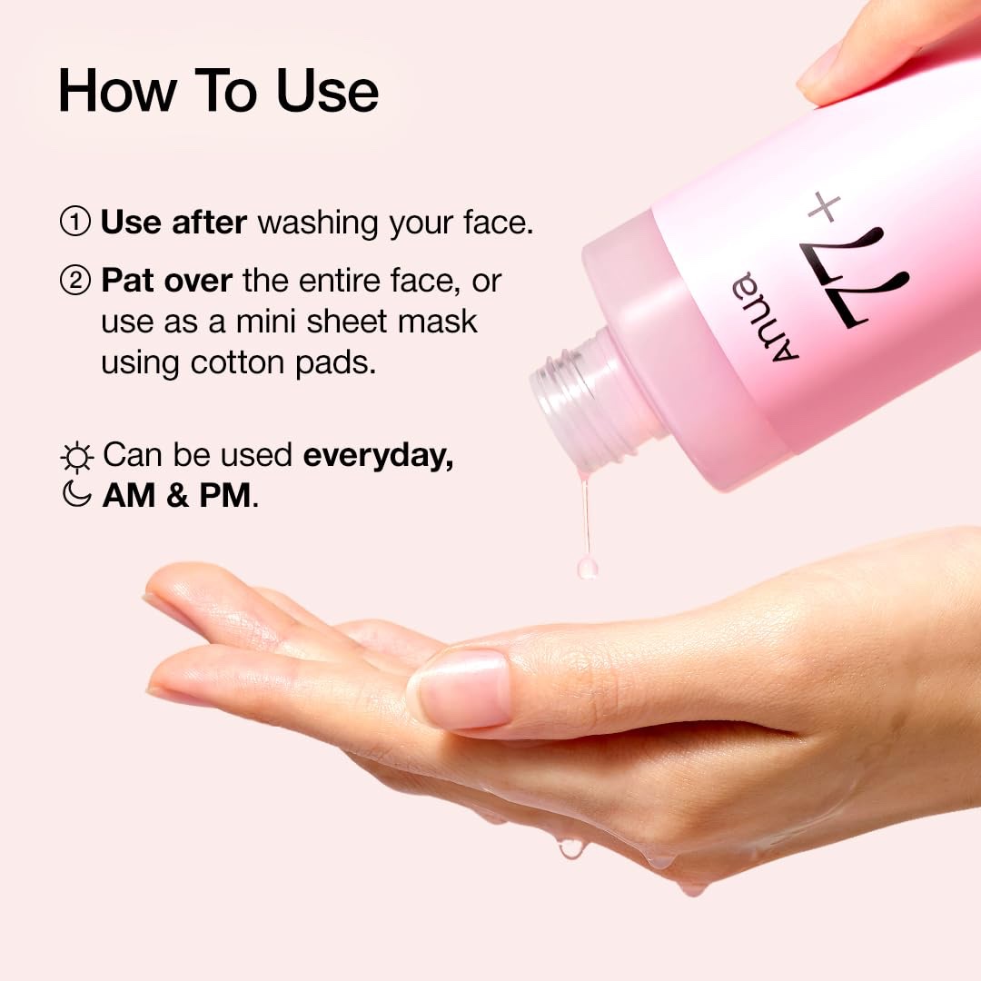 Anua Peach 77 Niacin Essence Toner, Facial Toner for Glass Skin, Niacinamide, Panthenol, Ceramides, Korean Skin Care, Facial Toner for Glass Skin, 250ml - Image 5
