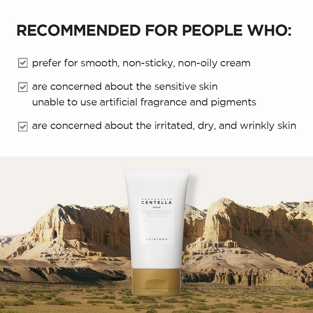 SKIN1004 Madagascar Centella Cream Organic Ingredients Moisturizing Brightening Wrinkle Care (75 ml) - Image 5