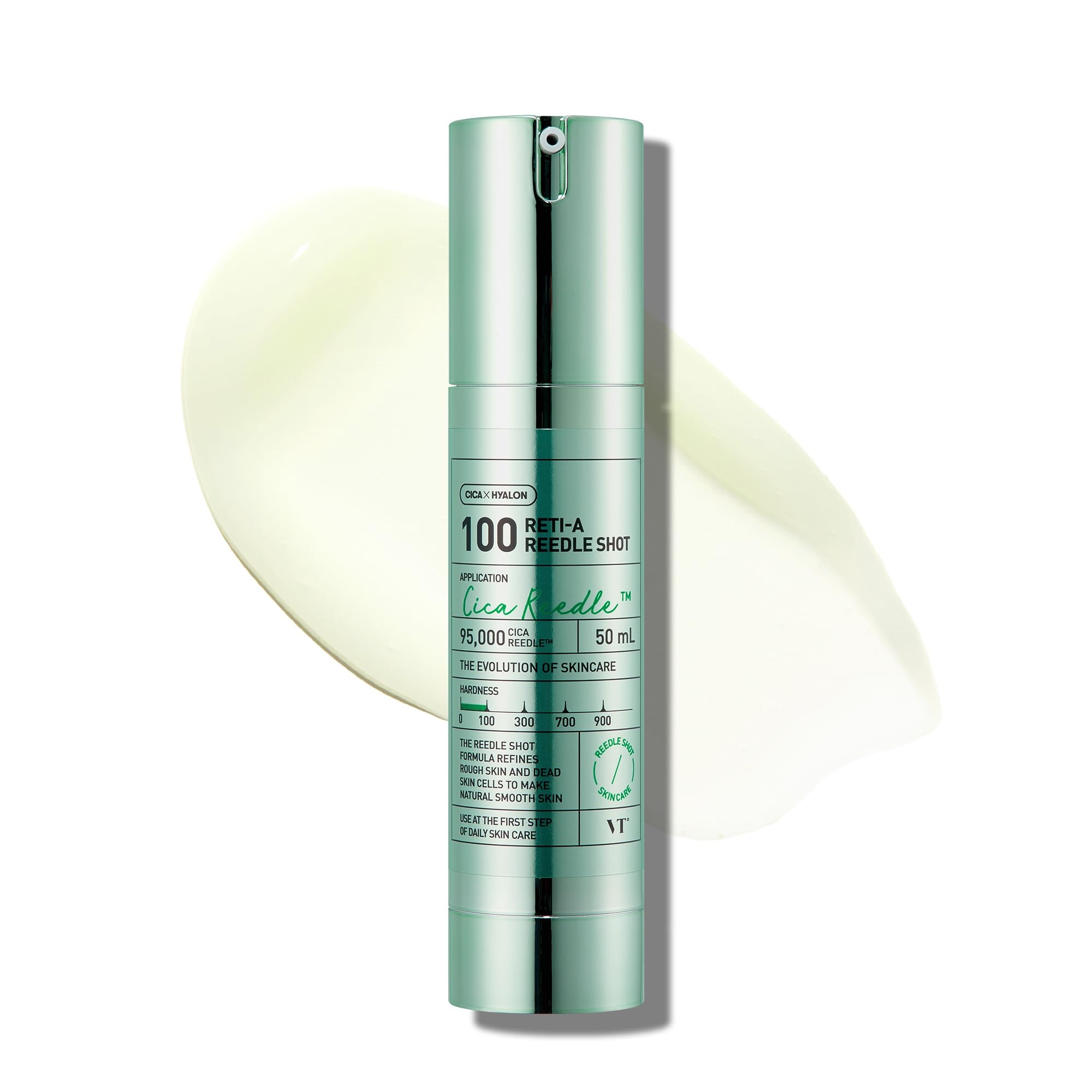 VT COSMETICS Reti-A Reedle Shot 100, Retinol(Vitamin A) Microneedling Serum, Repairing Exosome, Ideal for Retinol Beginner, Glass Skin, Korean Skin Booster (50ml)