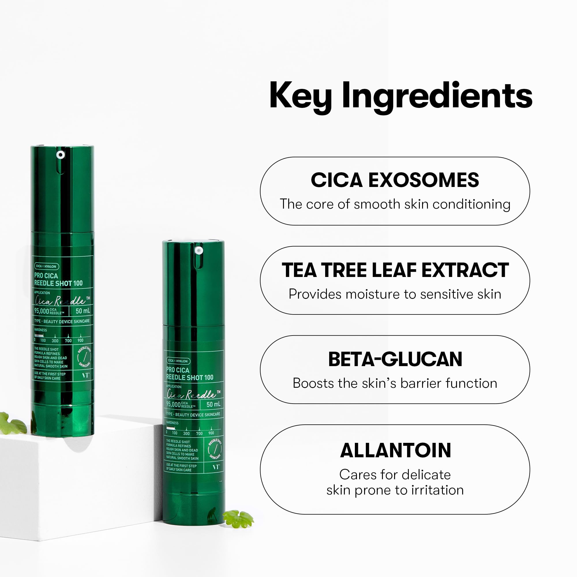 VT COSMETICS Pro Cica Reedle Shot 100, Centella Asiatica Microneedling Serum, Cica Exosome, Soothing, Hyaluronic Acid, Soft Skin, Glass Skin, Korean Skincare Booster (50ml) - Image 4