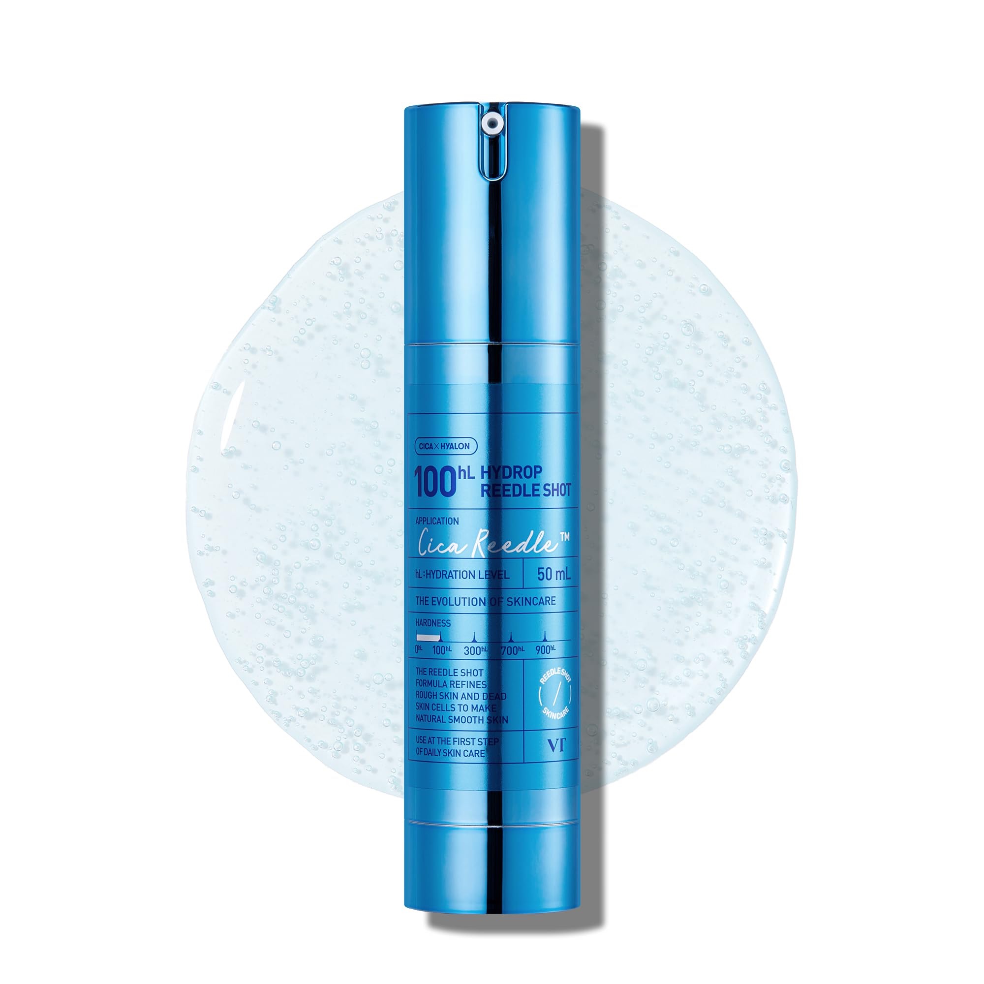VT COSMETICS Hydrop Reedle Shot 100hL, Hyaluronic Acid Microneedling Serum, Intensive Hydrating & Moisturizing Exosome, Soft & Glass Skin, Korean Skin Booster (50ml)