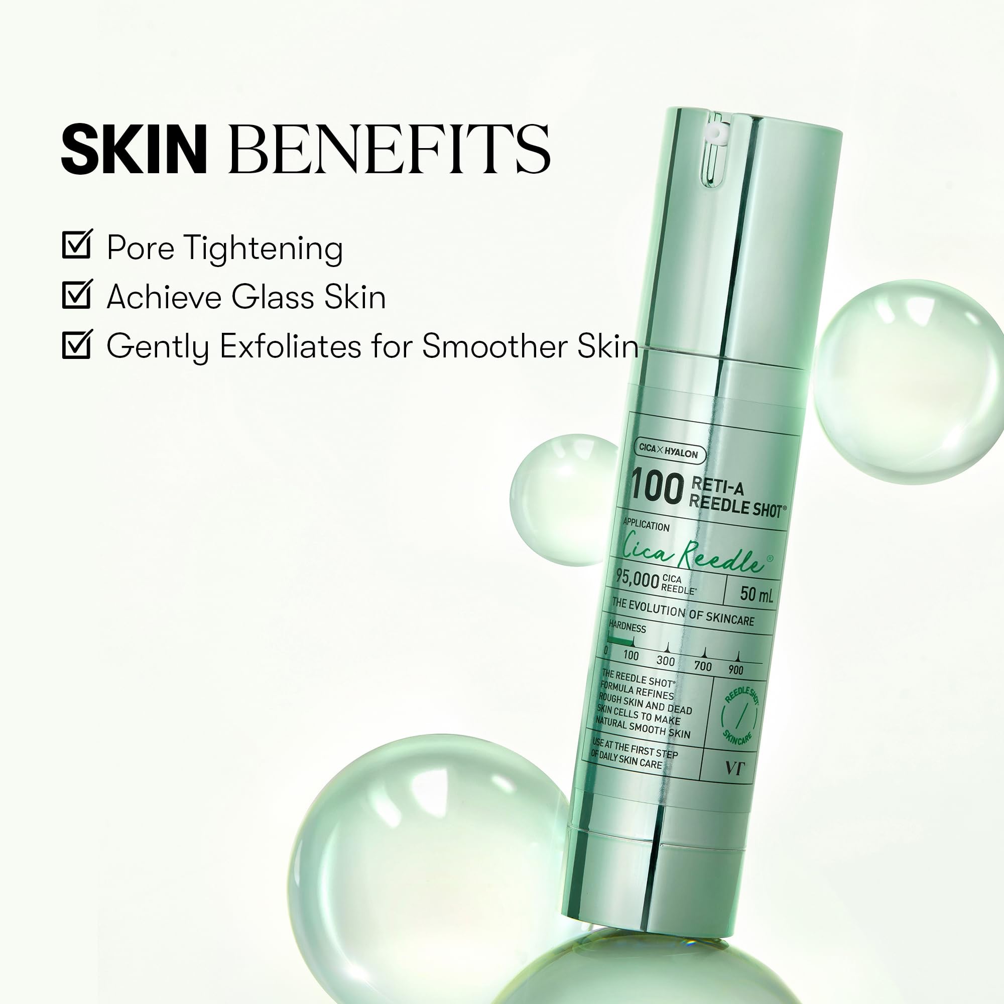 VT COSMETICS Reti-A Reedle Shot 100, Retinol(Vitamin A) Microneedling Serum, Repairing Exosome, Ideal for Retinol Beginner, Glass Skin, Korean Skin Booster (50ml) - Image 3
