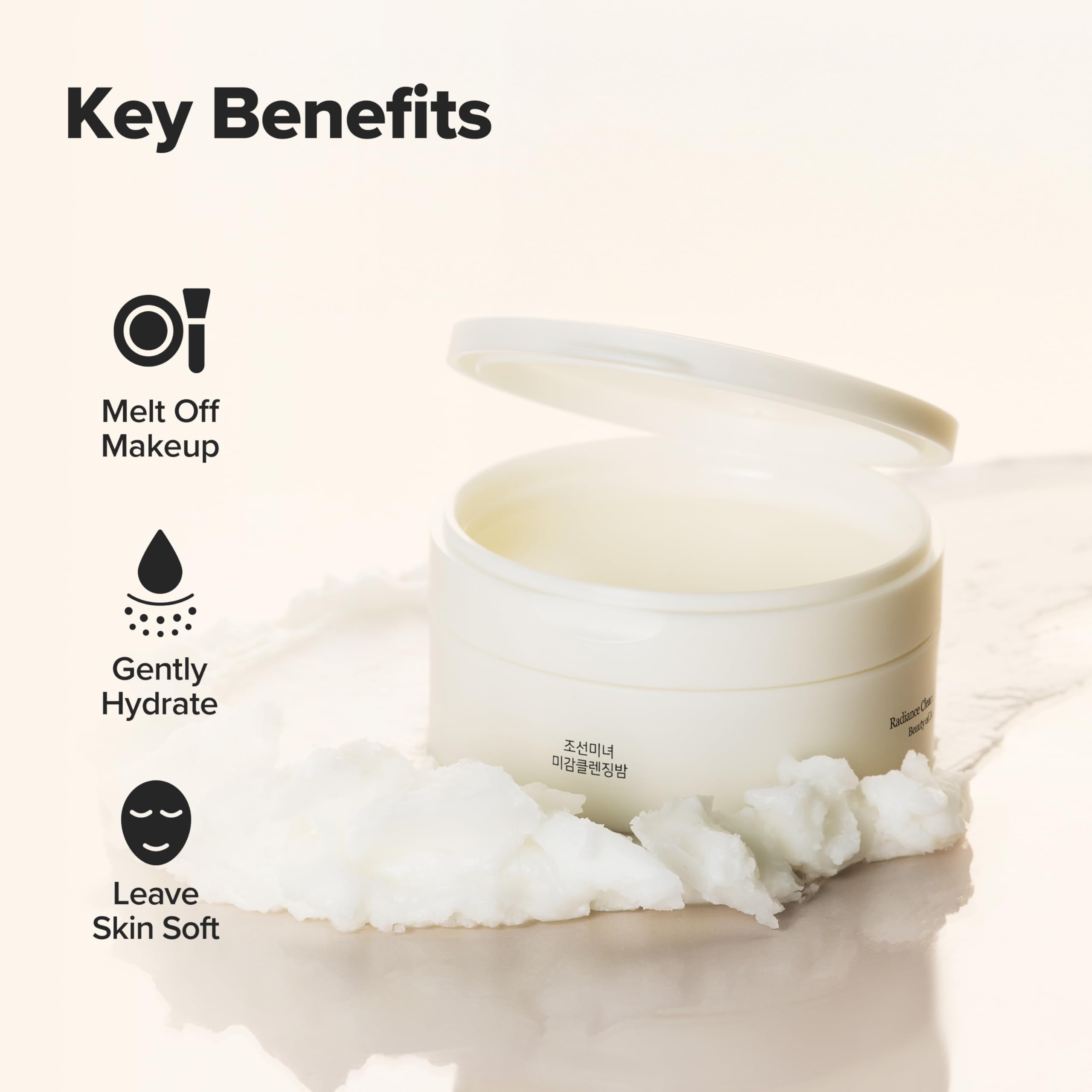 Beauty of Joseon Radiance Cleansing Balm Makeup, Sunscreen, Pore Cleanser for Sensitive Acne Skin. Korean Skincare for Men and Women 100ml - Image 4
