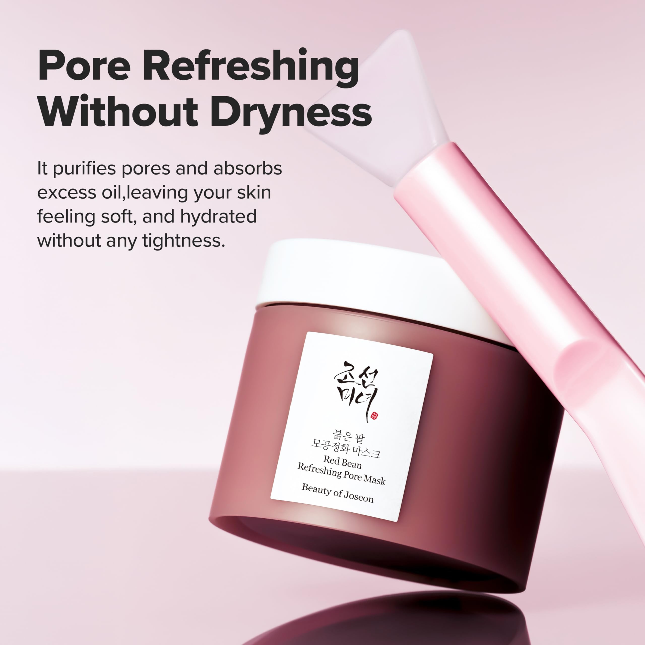 Beauty of Joseon Red Bean Pore Refreshing Mask Mud Cream Hydrating Wash Off Pack, Pore Cleansing Exfoliator, Korean Skin Care for Men and Women (140ml) - Image 3