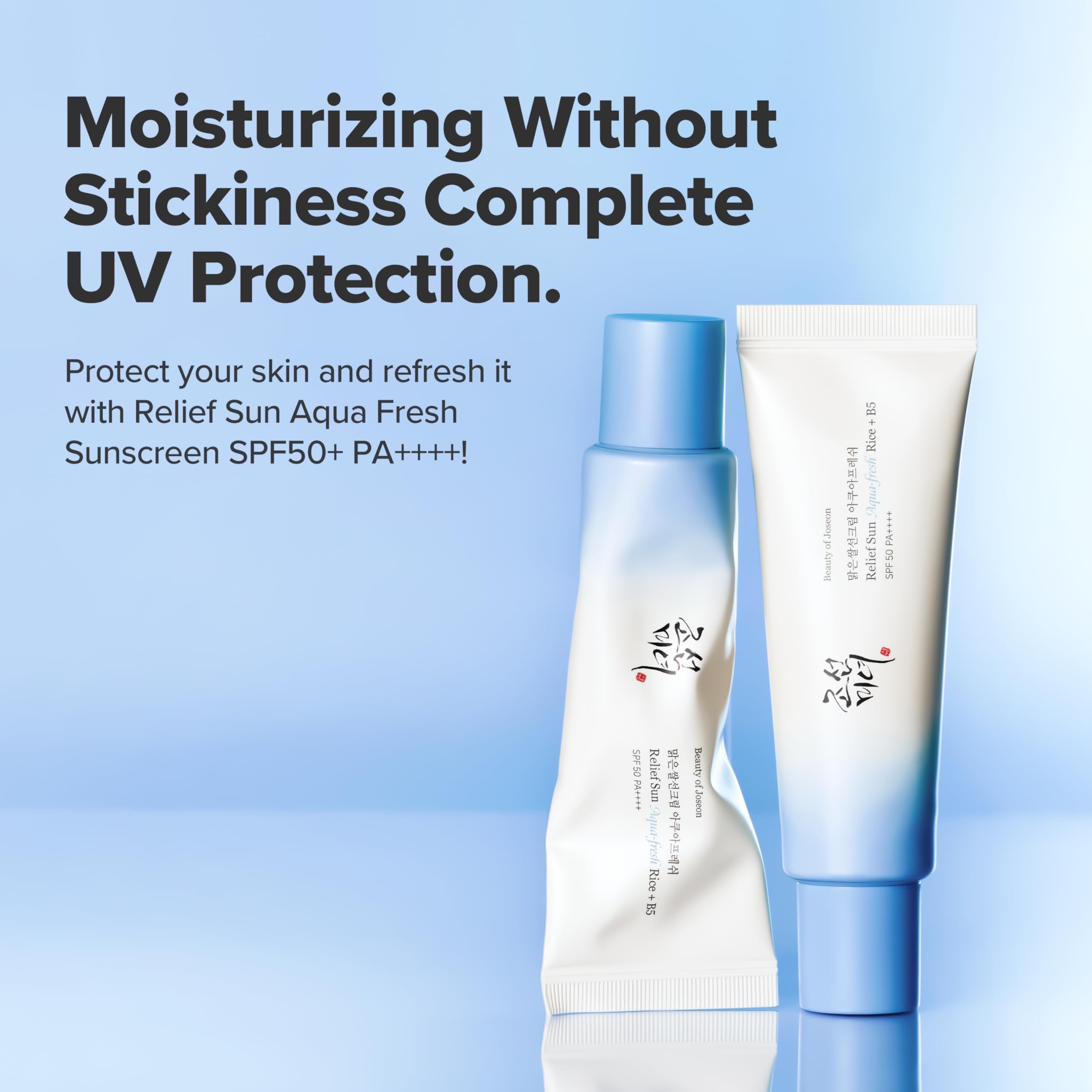 Beauty of Joseon Relief Sun Aqua-Fresh Sunscreen Rice + Panthenol SPF 50+ PA++++ Lightweight Daily UV Protector for Acne-Prone Sensitive Skin Korean skincare for Men and Women (50ml) - Image 3