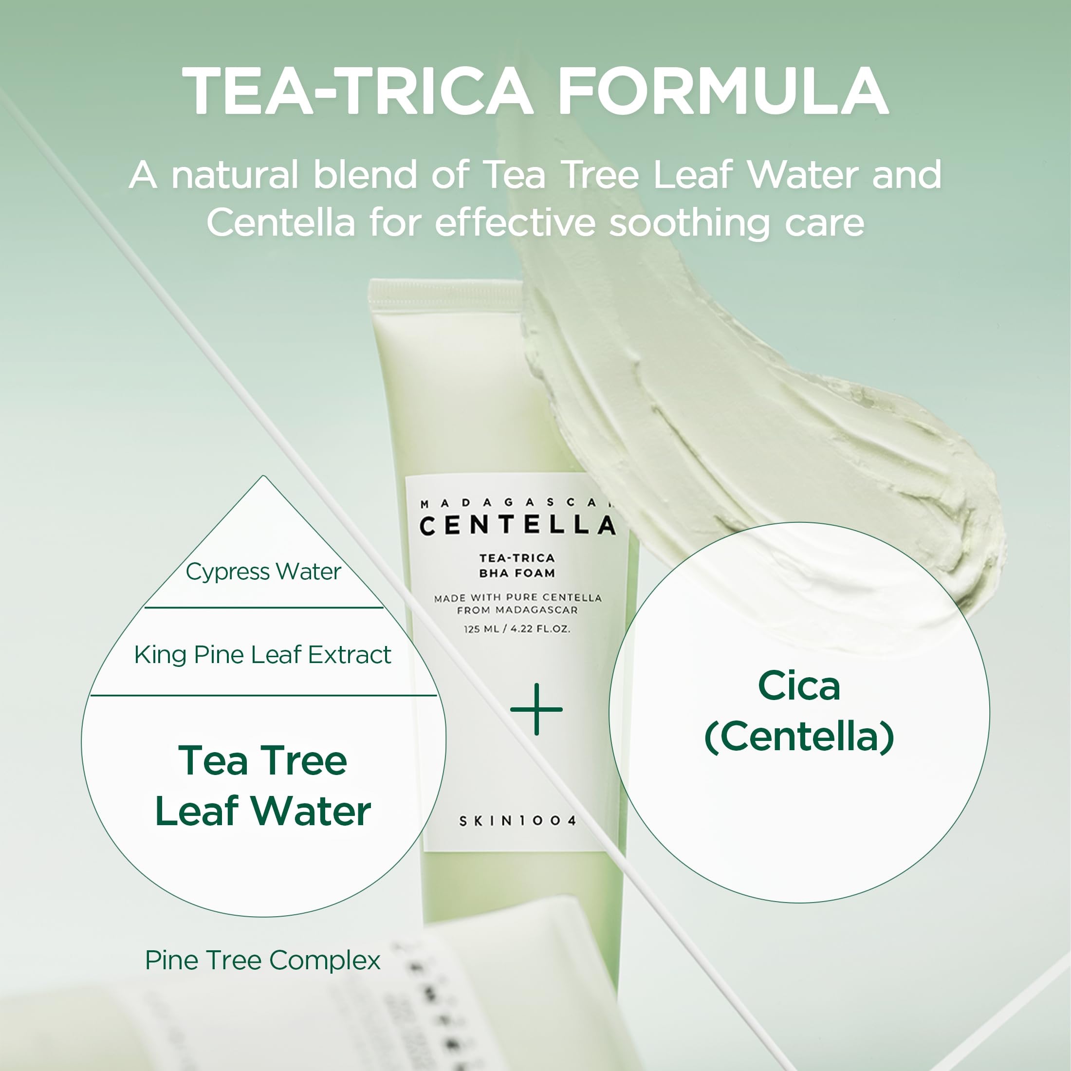 SKIN1004 Madagascar Centella Tea-Trica Bha Foam 125ml - Image 4
