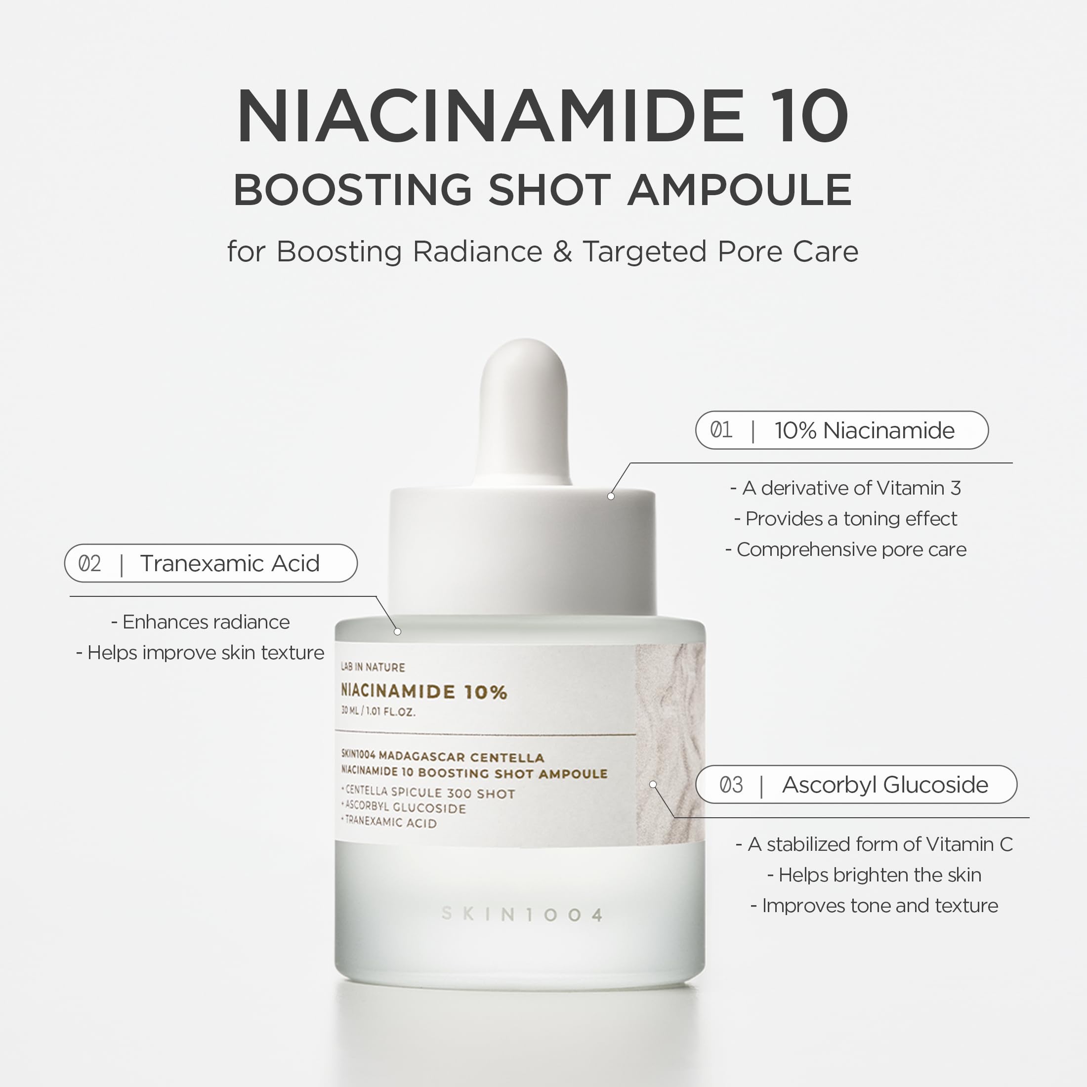 SKIN1004 Madagascar Centella Niacinamide 10 Boosting Shot Ampoule 30 ml - Image 2