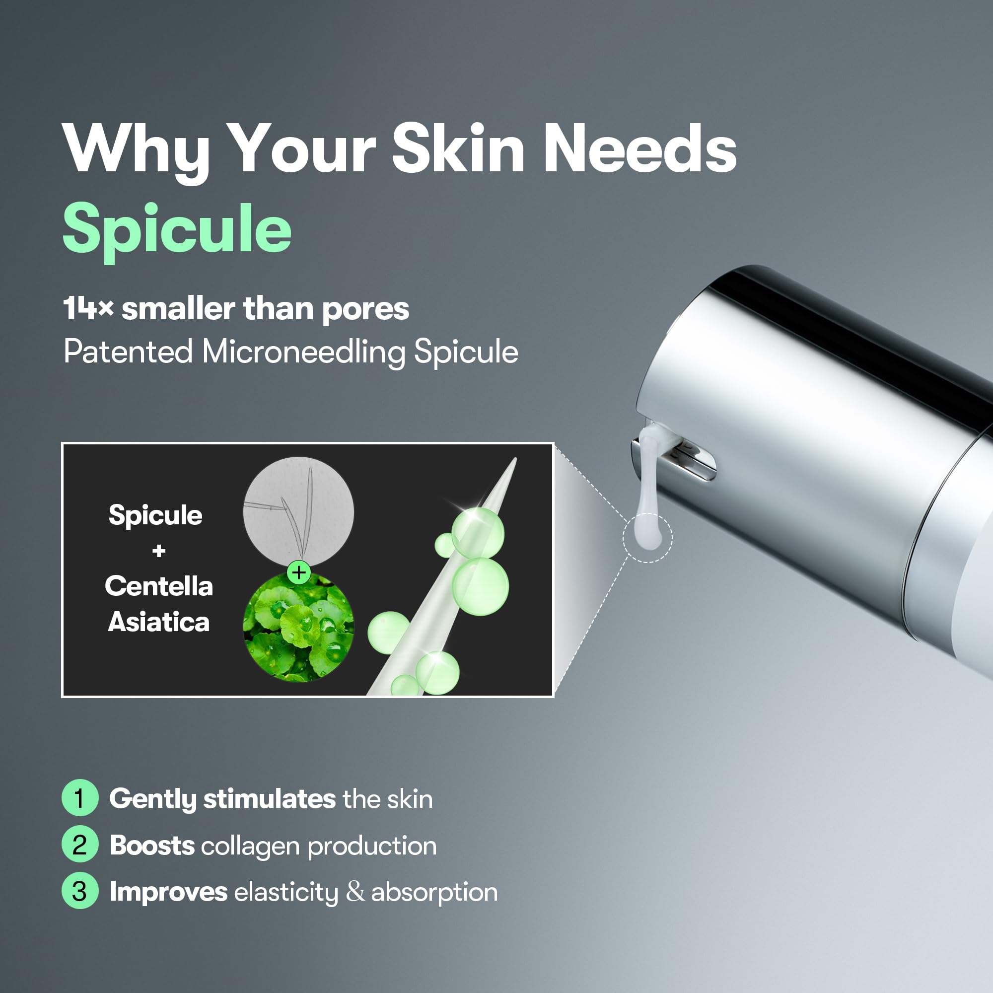 VT COSMETICS CICA Reedle Shot 300 | Advanced Night Exosome, Microneedling Serum, Centella Asiatica, Hyaluronic Acid, Propolis, Soft Skin, Regeneration, Glass Skin, Korean Skincare Booster (50ml) - Image 5