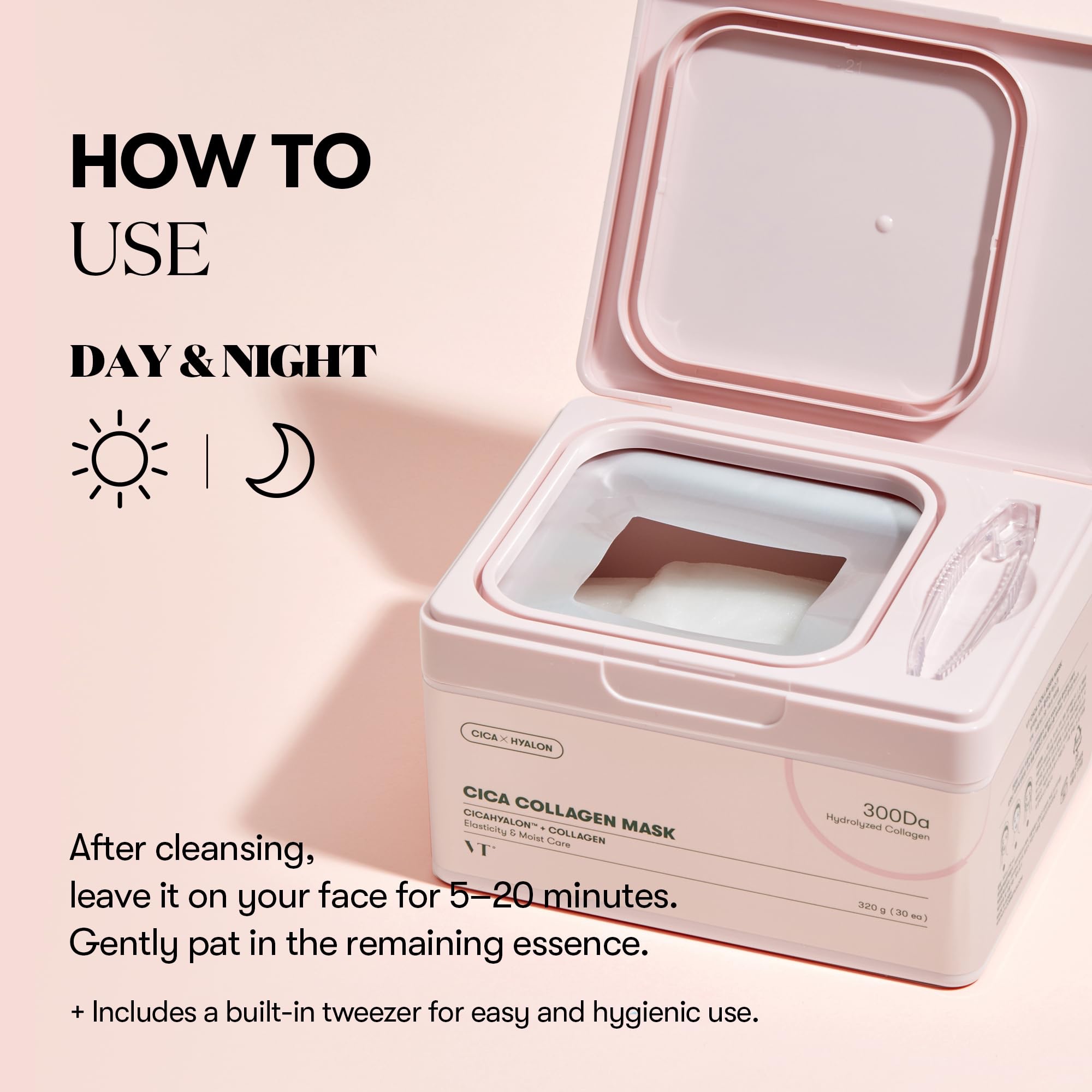 VT COSMETICS Daily Collagen Mask 30ea | Facial Sheet Mask for Firming, Plumping, and Improving Skin Elasticity, 30 Day Supply, Korean Skincare - Image 5