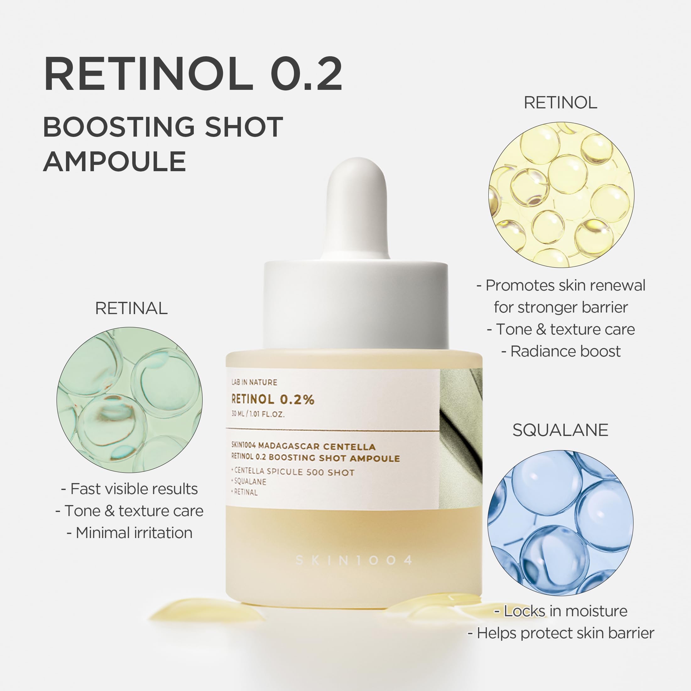 SKIN1004 Madagascar Centella Retinol 0.2 Boosting Shot Ampoule 30 ml - Image 2