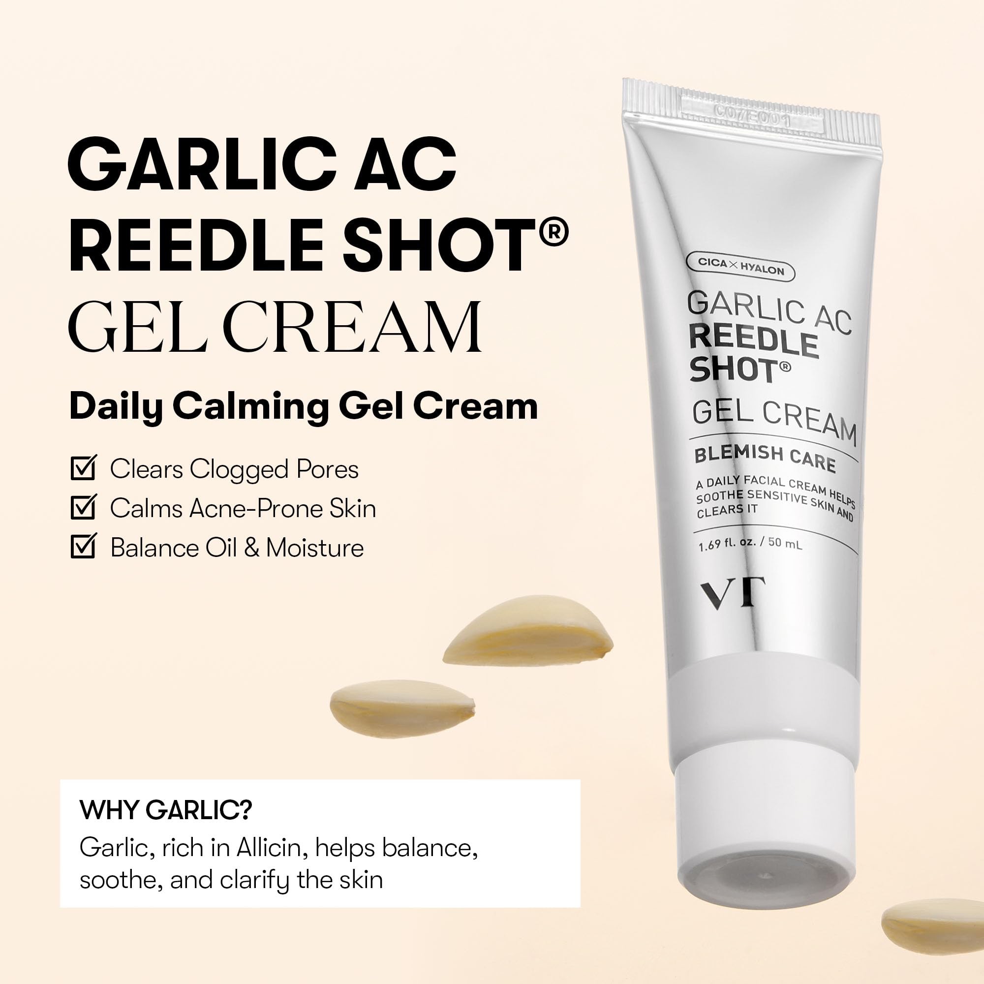 VT COSMETICS Garlic AC Reedle Shot Gel Cream 50 ml - Image 2
