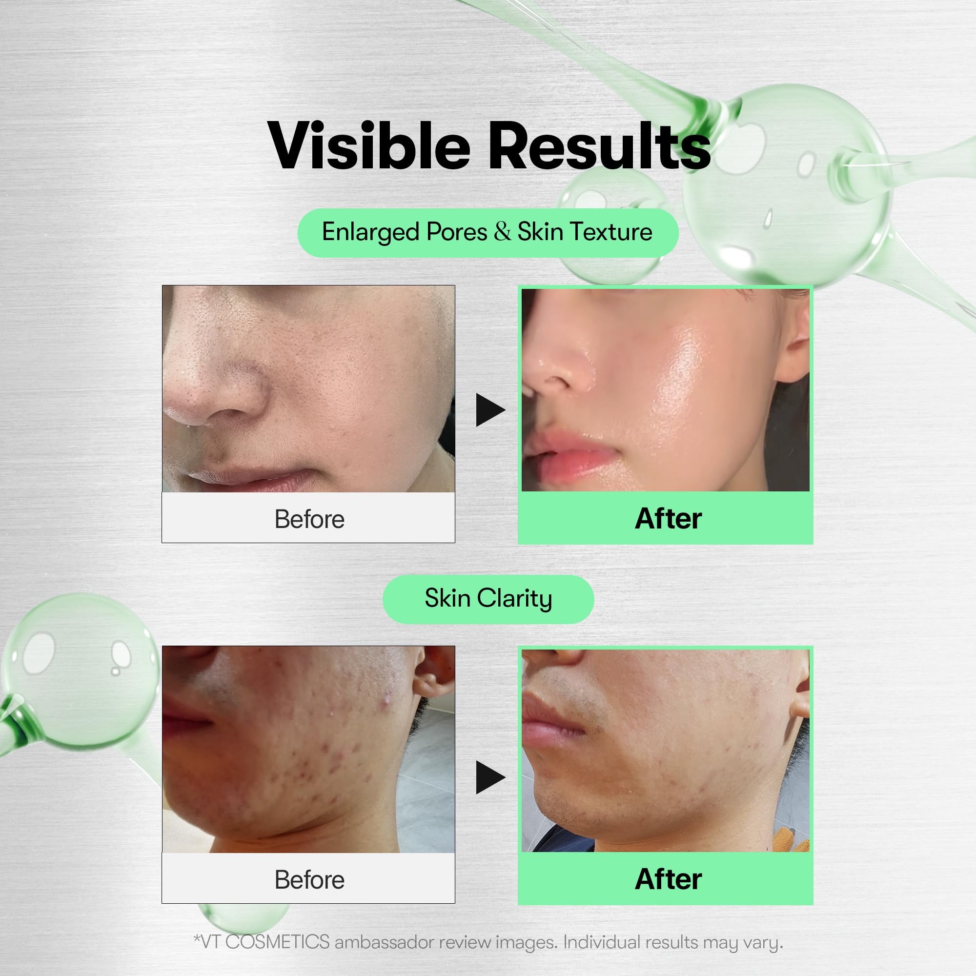 VT COSMETICS CICA Reedle Shot 300 | Advanced Night Exosome, Microneedling Serum, Centella Asiatica, Hyaluronic Acid, Propolis, Soft Skin, Regeneration, Glass Skin, Korean Skincare Booster (50ml) - Image 3