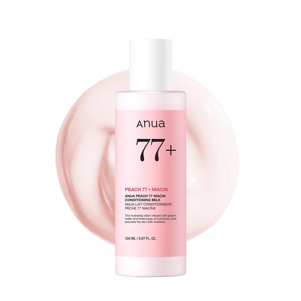 Anua Peach Niacin Conditioning Lotion, Face Moisturizer with Vitamin B12, Ceramide, Panthenol, Hyaluronic Acid, Lightweight, Korean Skin Care for Glass Skin (150ml)