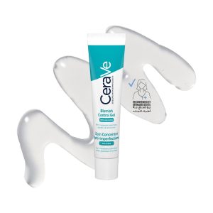 CeraVe Blemish Control Gel Facial Moisturiser For Acne & Blemishes with Glycolic Acid and Lactic Acid AHA/BHA 40 ml