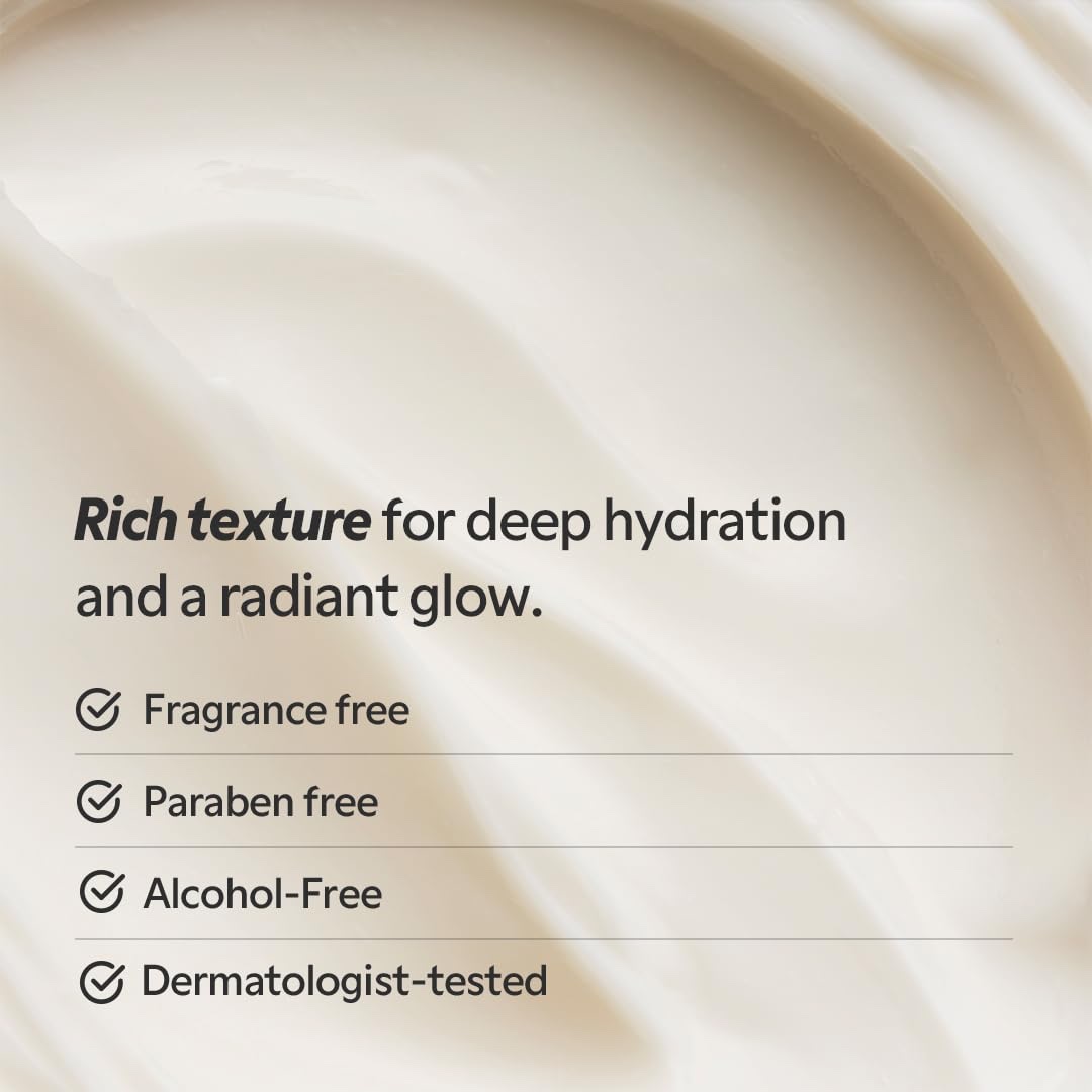 TIRTIR Natural Ceramide Cream Moisturizer for Hydrated, Glowing Skin - Shea Butter, Centella Asiatica Extract - Nourishing and Strengthening Skin Barrier, Ideal for Dry Skin 50ml - Image 4