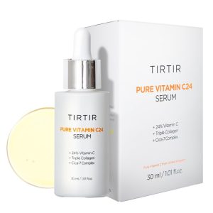 TIRTIR Pure Vitamin C 24% Face Serum – Dark Spot Remover for Sensitive Skin with Collagen Anti Aging Even out Skin Tone Non irritation tested, Wrkinkles, Korean Mild Vita C Facial Serum 30ml