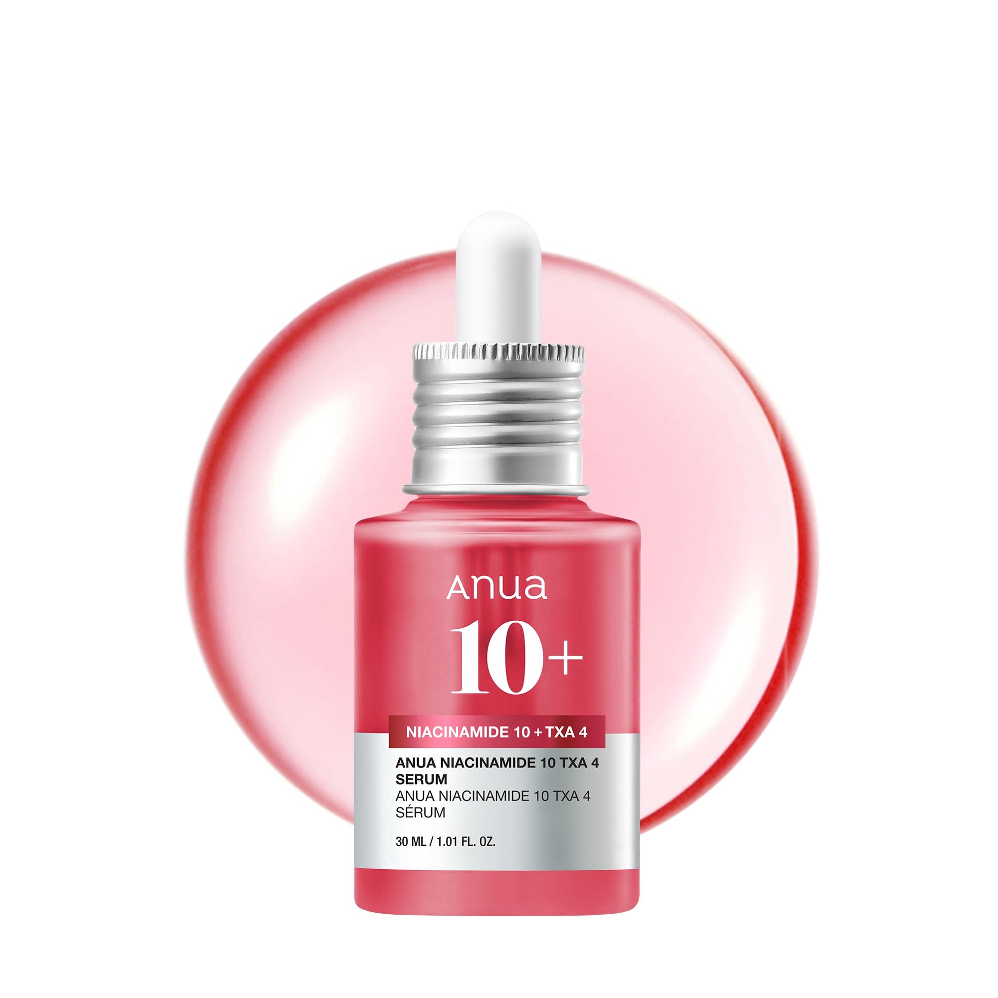 Anua 10% Niacinamide+ 4% TXA Serum, Ceramide, Hyaluronic Acid, Tranexamic Acid, Vitamin B12 Natural color, Korean Glass Skin, Fragrance-Free, Dark Spot Serum, Korean Skincare, 30ml