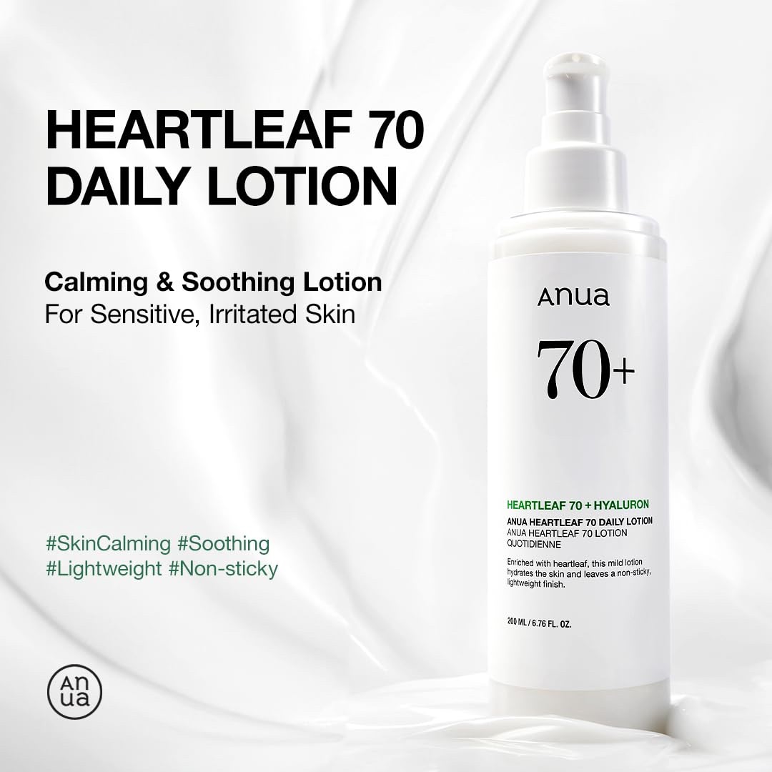 Anua Heartleaf Daily Lotion, Face Moisturizer with Hyaluronic Acid for Sensitive Skin, Lightweight, Korean Skin Care (200ml) - Image 2