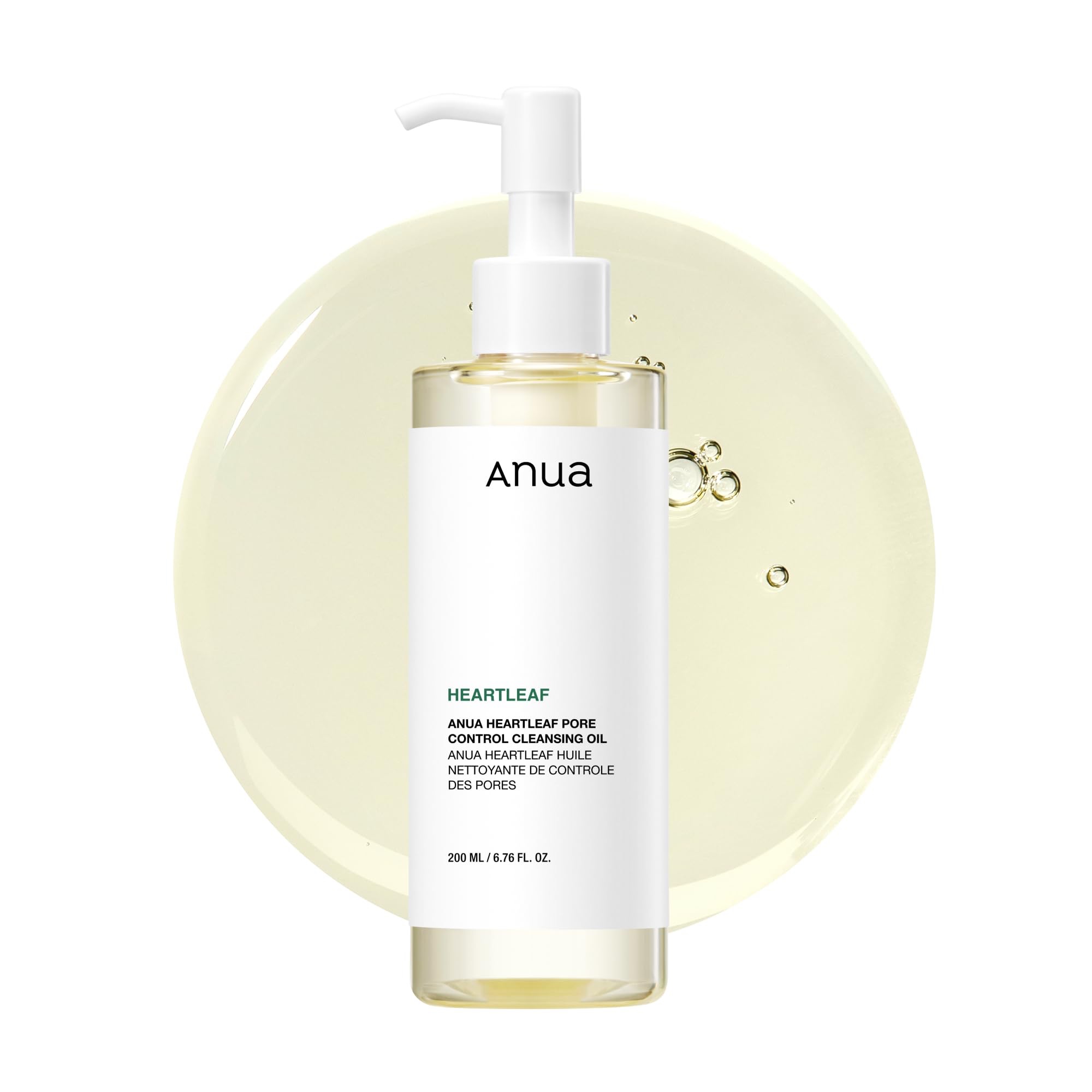 Anua Heartleaf Pore Control Cleansing Oil, Oil Cleanser for Face, Makeup Blackhead Remover, Double Cleansing, Facial Cleanser, Mild Ingredients, Korean Skin Care (200ml)