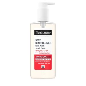 Neutrogena Facial Wash Spot Controlling+, combination of Salicylic acid - a purifying agent and glycolic acid, Clearer Skin In 1 Week, 200ml