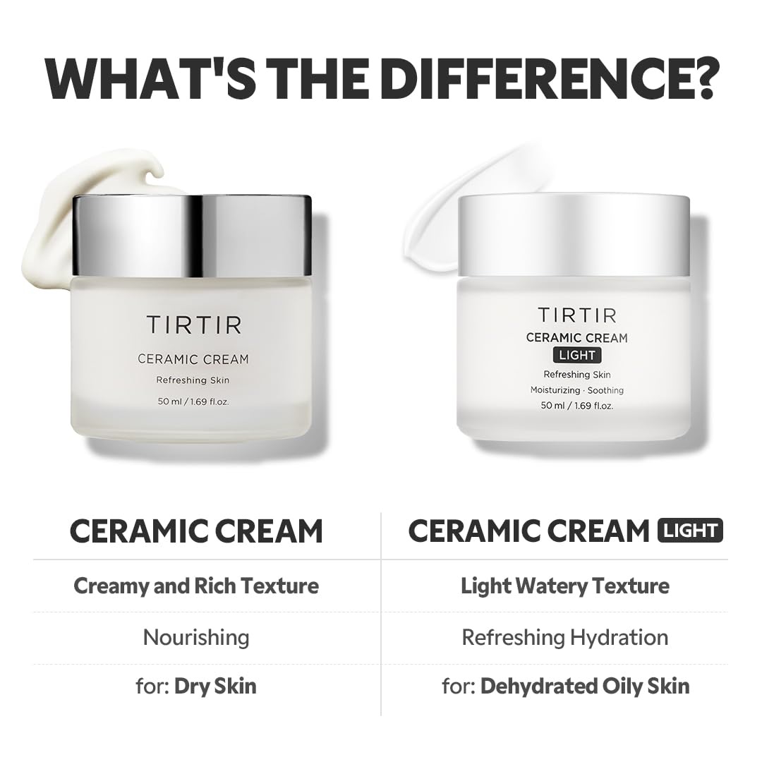 TIRTIR Natural Ceramide Cream Moisturizer for Hydrated, Glowing Skin - Shea Butter, Centella Asiatica Extract - Nourishing and Strengthening Skin Barrier, Ideal for Dry Skin 50ml - Image 6