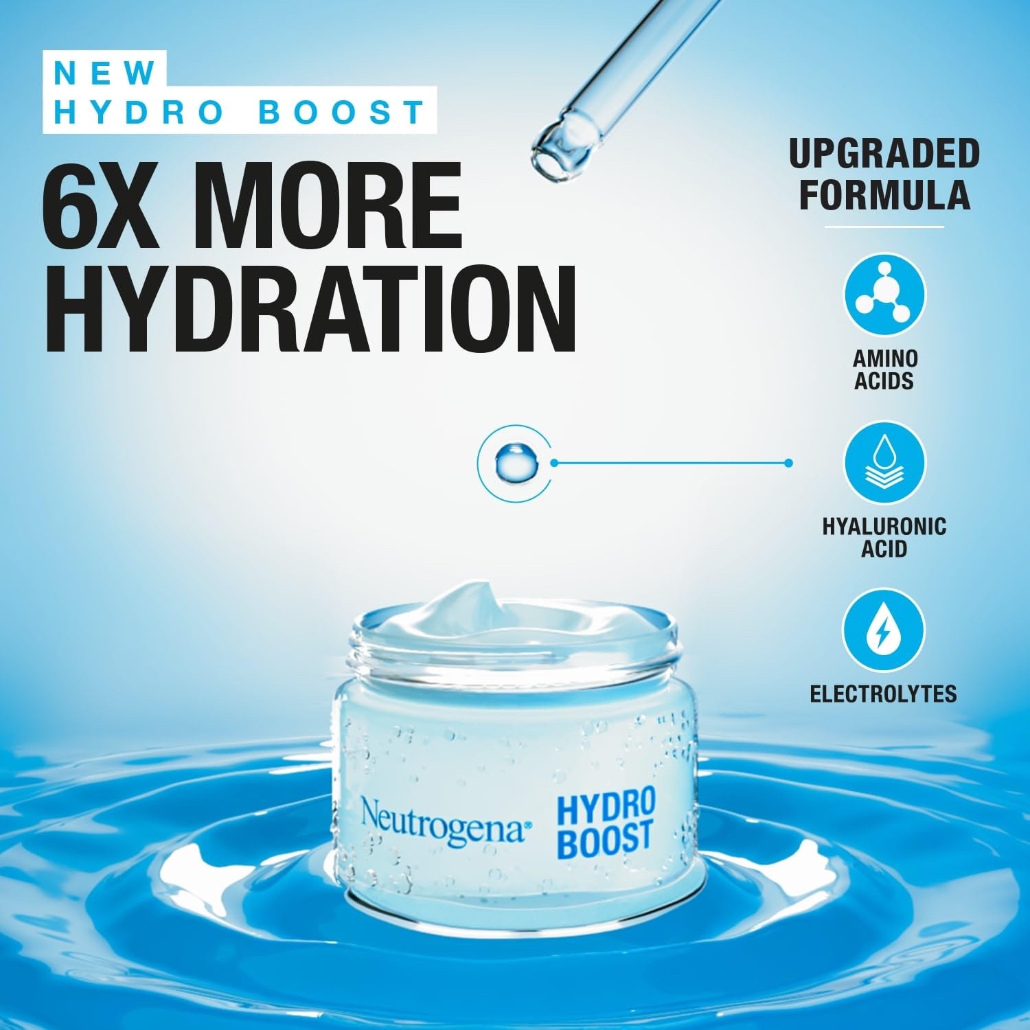 Neutrogena Face Cream Gel Hydro Boost, Quenches Dry Skin And Keeps It Looking Smooth And Supple. Lightweight, Quick-Absorbing Formula, 50ml - Image 2