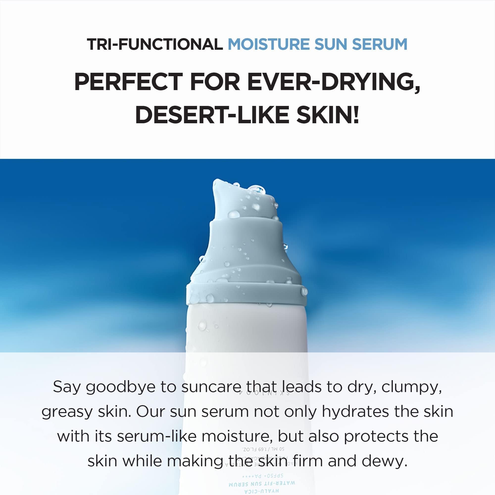 SKIN1004 Madagascar Centella Hyalu-Cica Water-Fit Sun Serum 50ml - Image 4