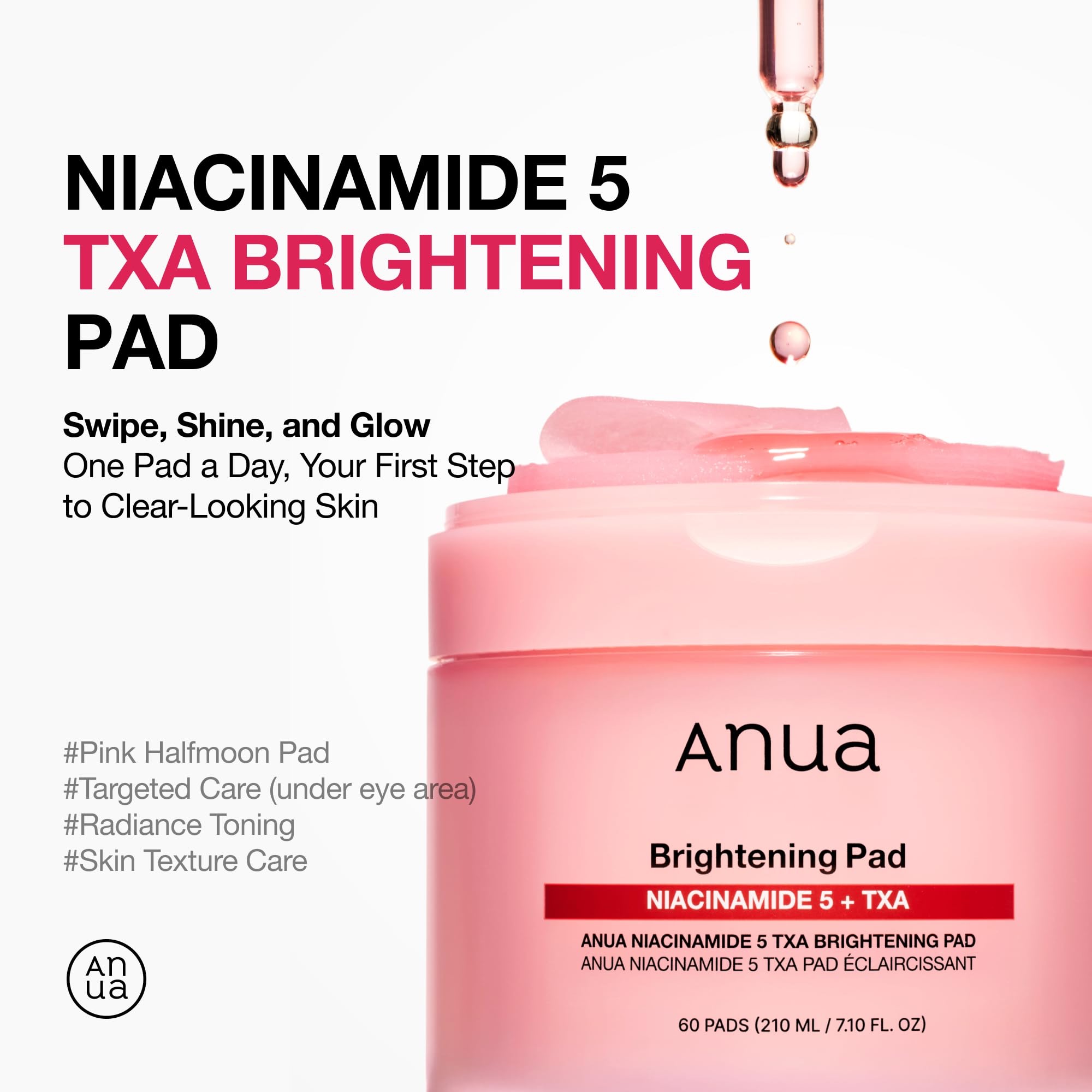Anua Niacinamide 5 TXA Toner Pads - Hydrating Facial Care for Evening Skin Tone & Daily Radiance Care (210 ml, 60 Pads) - Image 2