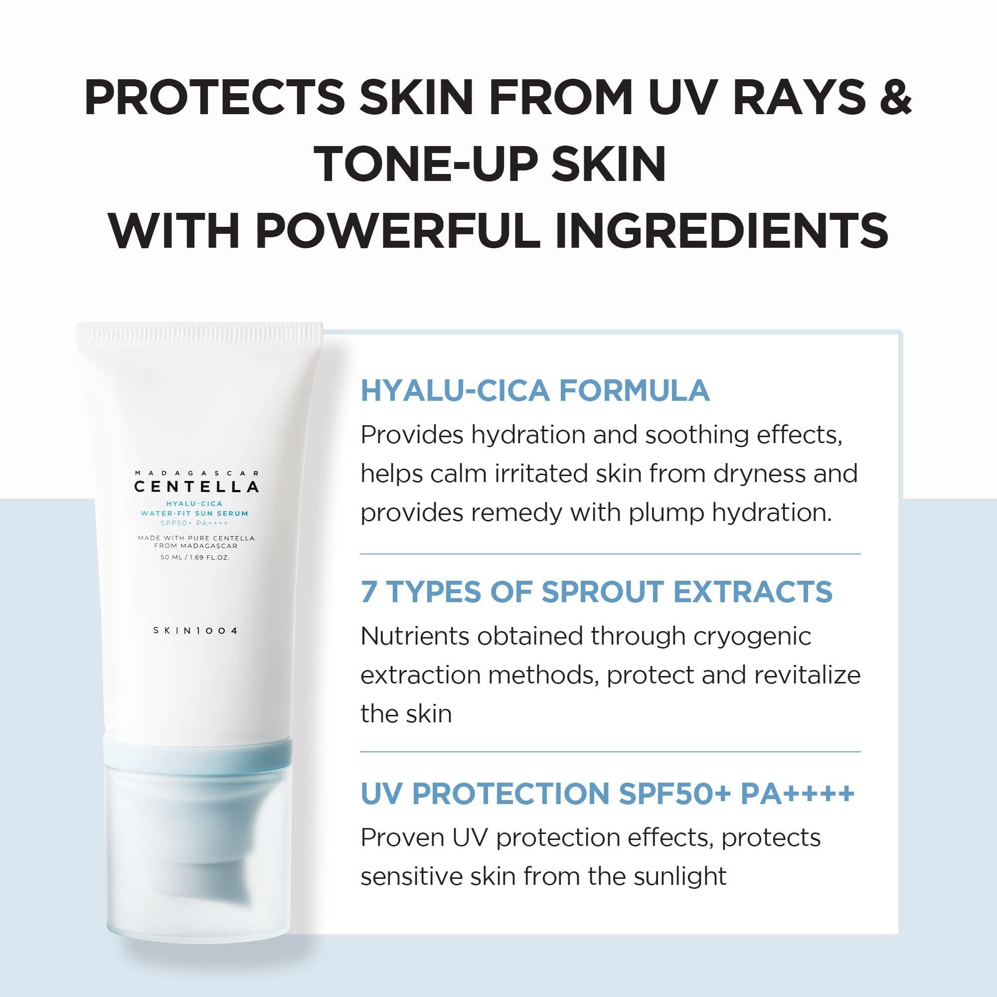 SKIN1004 Madagascar Centella Hyalu-Cica Water-Fit Sun Serum 50ml - Image 3