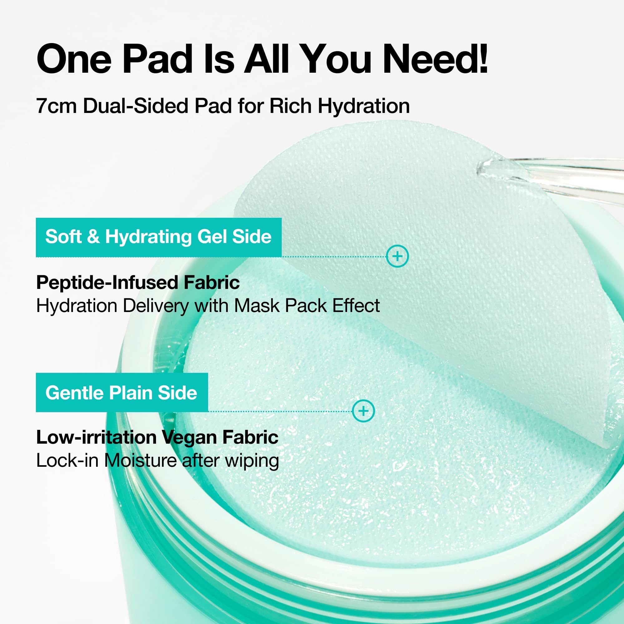 Anua PDRN 100 Hyaluronic Acid Glow Pad, Glowing Korean Face Care for Daily Skin Care and Makeup Preparation, Double-Sided Toner Pad for Radiant Skin and Deep Hydration (60 Pads) - Image 5