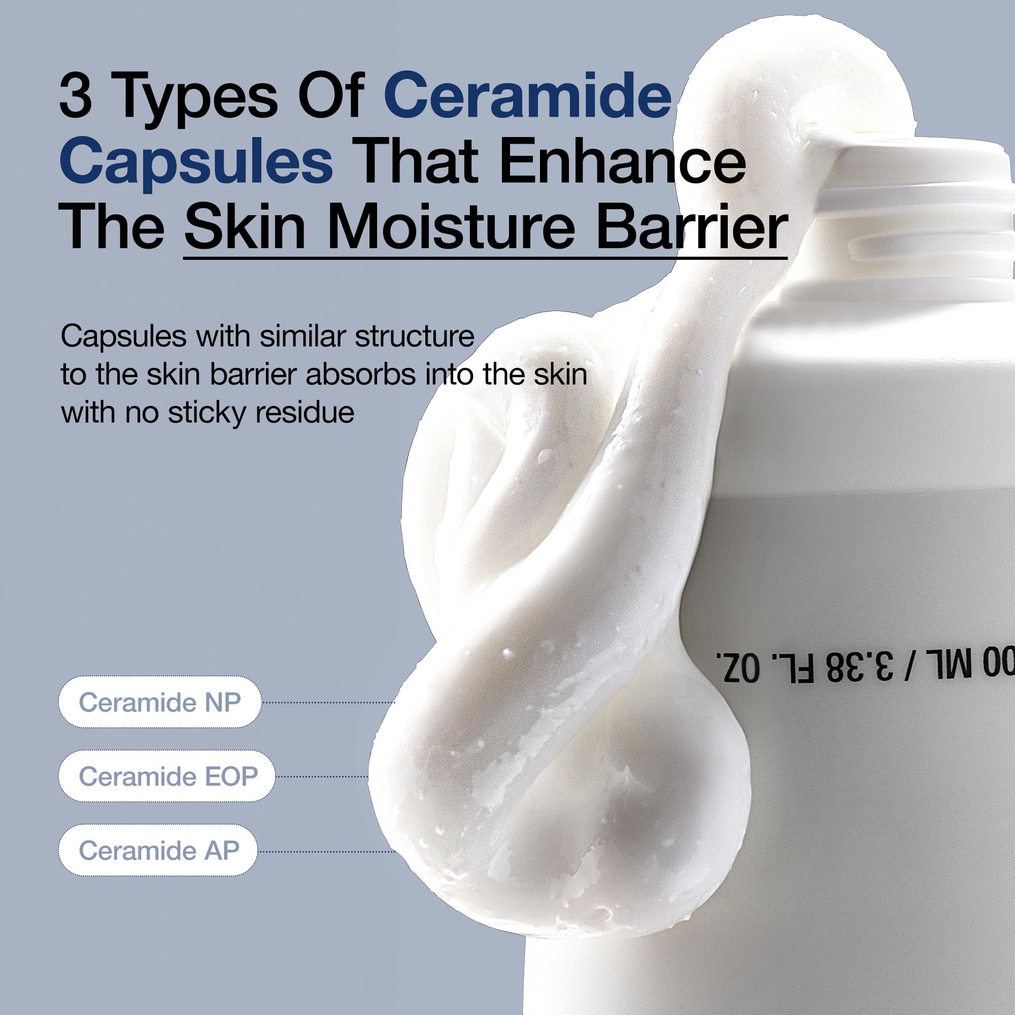 Anua 3 Ceramide Panthenol Moisture Barrier Cream, Hydrating Face Moisturizer for Normal Skin, Panthenol, Ceramide, Centella for Skin Barrier Non Comedogenic, Korean Skincare (100ml - Image 4