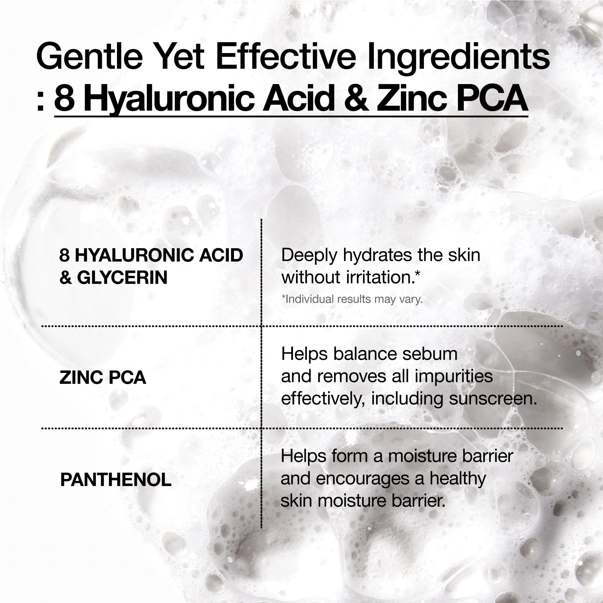Anua Hydrating Gentle Foaming Cleanser, Hyaluronic Acid, Glycerin, Zinc, Panthenol, Korean Face Wash for Dry Skin, for Double Cleansing, Korean Skincare (150ml) - Image 4